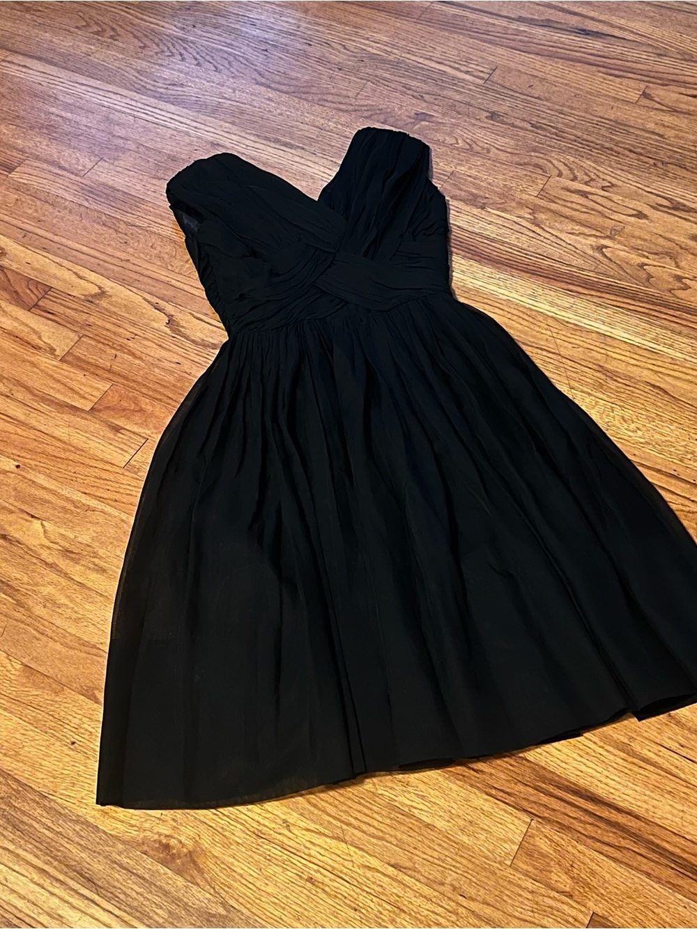 Vintage Black Midi Dress with Full Skirt